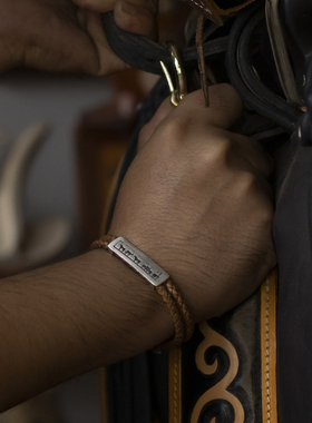 勒勒尔男女通用牛皮银游牧个性