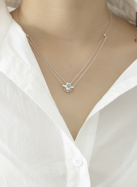 勒勒尔S925银S925银女可调节项链