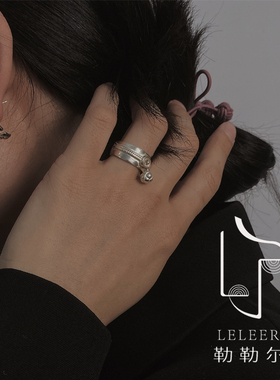 勒勒尔蒙古元素饰品民族银戒盘扣