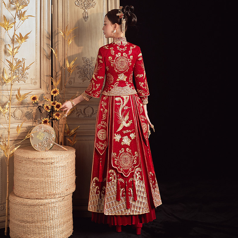 【清仓】秀禾服2021新款新娘结婚婚纱 芙蔓旗袍