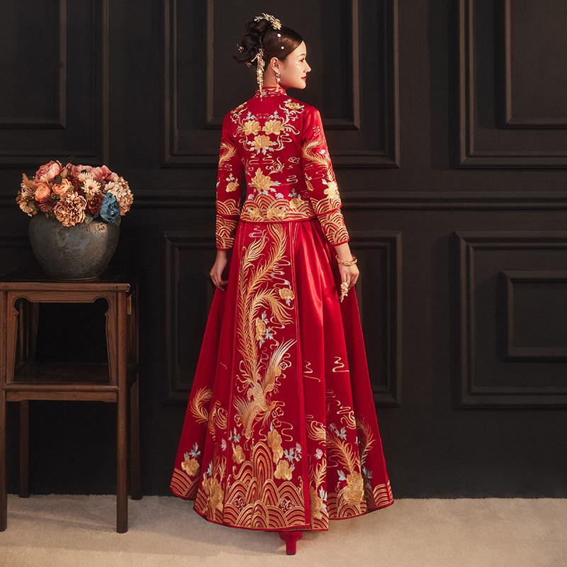 秀禾服2021年新款新娘结婚礼服婚纱 芙蔓旗袍