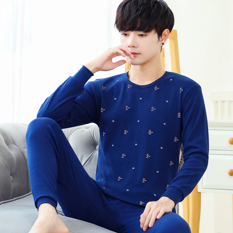 青少年纯棉大童保暖初中学生棉毛衫 华歌缇保暖套装