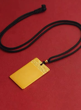 铜合金项链 复古时尚百搭古法祥云牌仿金色男女情侣毛衣链素款