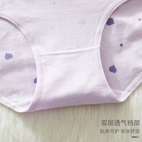 女童内裤女三角100%纯棉裆15岁少女孩发育期16胖MM夏季高腰三角裤 - 图1