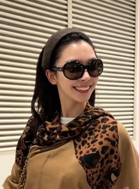 易梦玲同款贵气复古墨镜大框防UV女士百搭太阳镜知性风机场穿搭