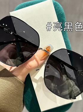 超大框墨镜女绿色高级感偏光太阳镜2025新款超轻可配度数眼镜韩系