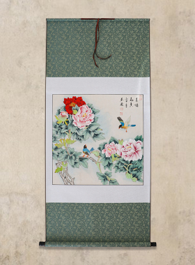 字画装裱服务高档卷轴单色