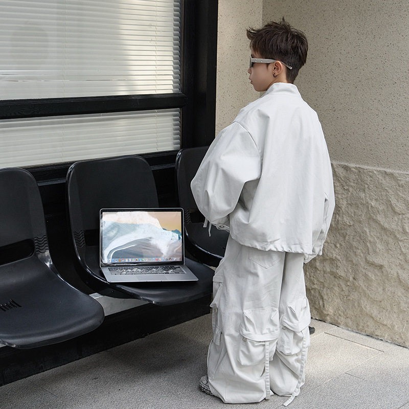 男童秋季新款潮酷工装套装童装儿童秋装潮牌美式外套宽松长裤子,淘宝优惠券,粉丝福利购,淘宝优惠卷