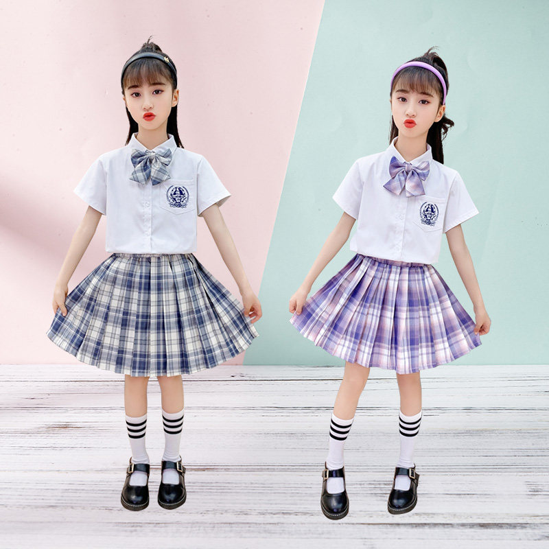 新款电竞少女jk制服裙装正版原创套装全套夏季短款格裙百褶裙裙子_虎窝淘