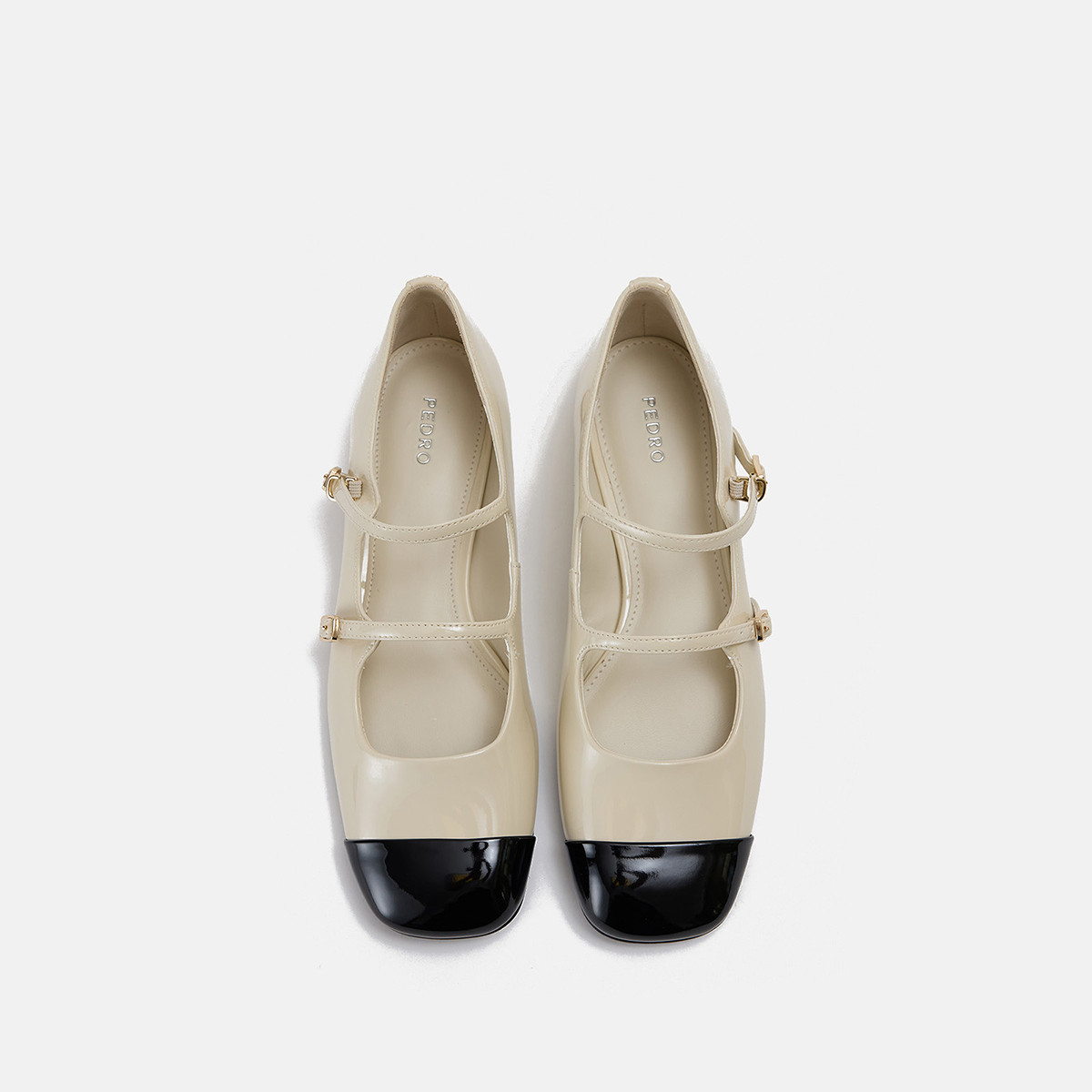 PEDRO方头玛丽珍鞋25冬季新款女光点系列双扣带单鞋PW1-66220044,淘宝优惠券,粉丝福利购,淘宝优惠卷