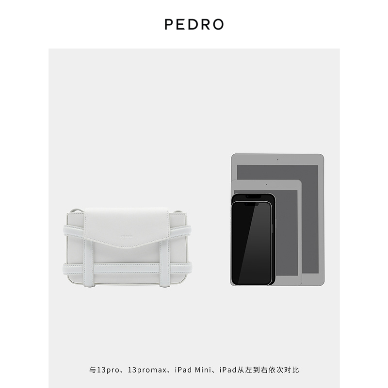 PEDRO牛皮手机包情侣男女同款单肩包小方包斜挎包PM4-95210002-图3