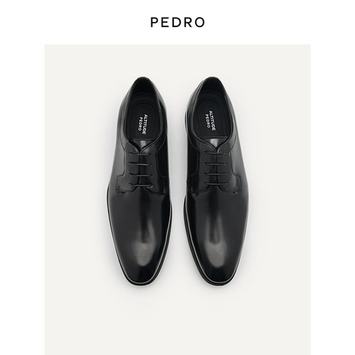 PEDRO轻便皮鞋新款男士商务牛皮系带德比鞋新郎婚鞋PM1-46600150 - 图2