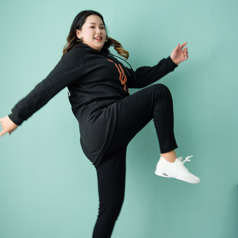 秋冬黑色加绒外穿显瘦胖mm打底裤 婀妮芭芭打底裤