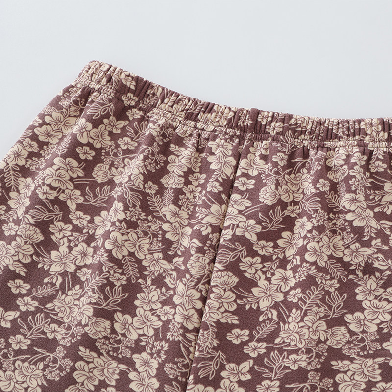 中老年妈妈装提花阔腿裤女宽松大码加绒加厚高腰休闲裤外穿家居裤