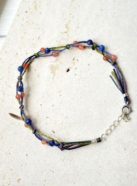 蓝莲花原创设计天然石手链