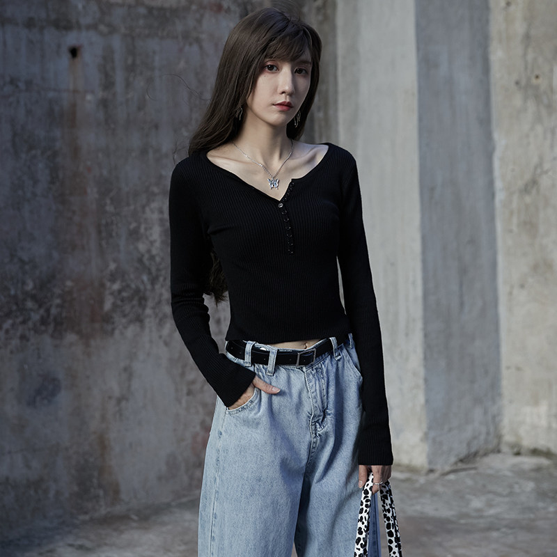 薄款针织打底衫2020新款百搭毛衣 乐镇毛针织衫