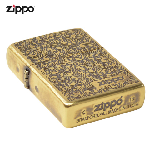 zippo官方旗舰店打火机zippo正版火机zippo男士 经典唐草系列