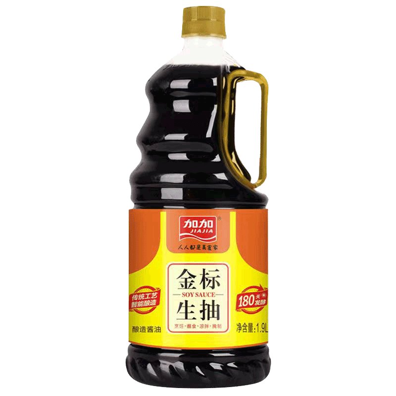 加加酱油 加加金标生抽 酿造酱油 海鲜蘸食 凉拌生抽1.9L - 图3