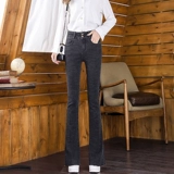 Ретро высокие штаны-клёш, штаны, осенние джинсы, труба, высокая талия, по фигуре