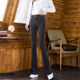 Ретро высокие штаны-клёш, штаны, осенние джинсы, труба, высокая талия, по фигуре