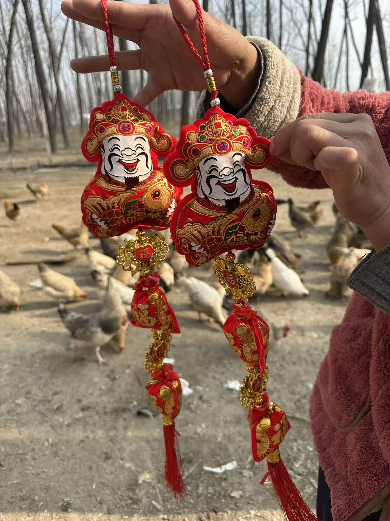 【抱鱼财神】一对送挂钩,淘宝优惠券,粉丝福利购,淘宝优惠卷