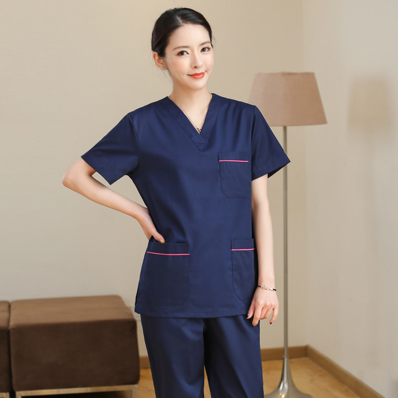 手术衣服女牙科医生刷手服手术室夏 半永久医护制服