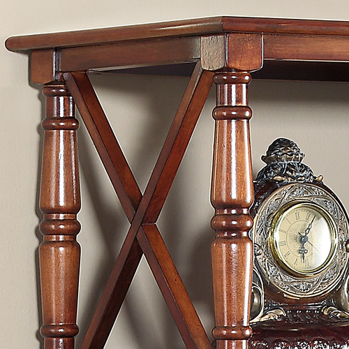 美式乡村实木层架 欧式复古书架落地置物架客厅玄关装饰架 - 图2