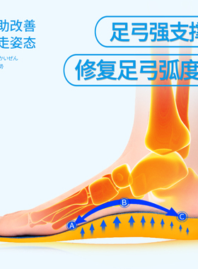 儿童内八字矫正鞋垫专用扁平足
