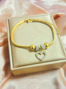 满锆轻奢欧美风手链女钛钢不掉色