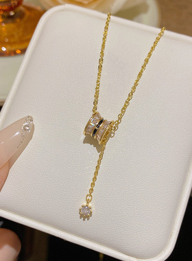 轻奢小众气质水钻流苏锁骨链