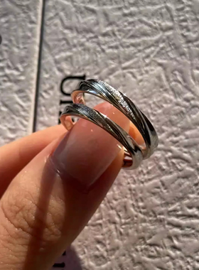 「星河予你」情侣对戒纯银999戒指足银开口高级感生日礼物送女友