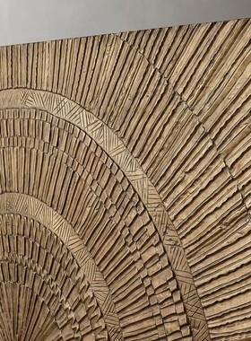 样板间实木手工雕刻装饰画