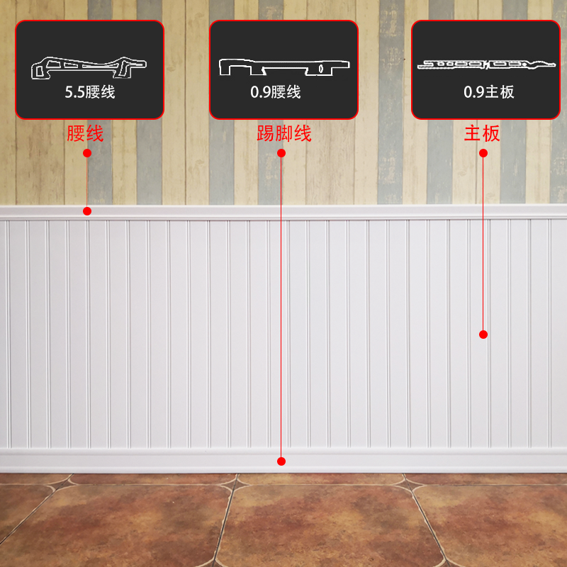 竹木纤维墙裙半墙防潮护墙板生态木塑客厅宾馆幼儿园学校防撞墙围,淘宝优惠券,粉丝福利购,淘宝优惠卷