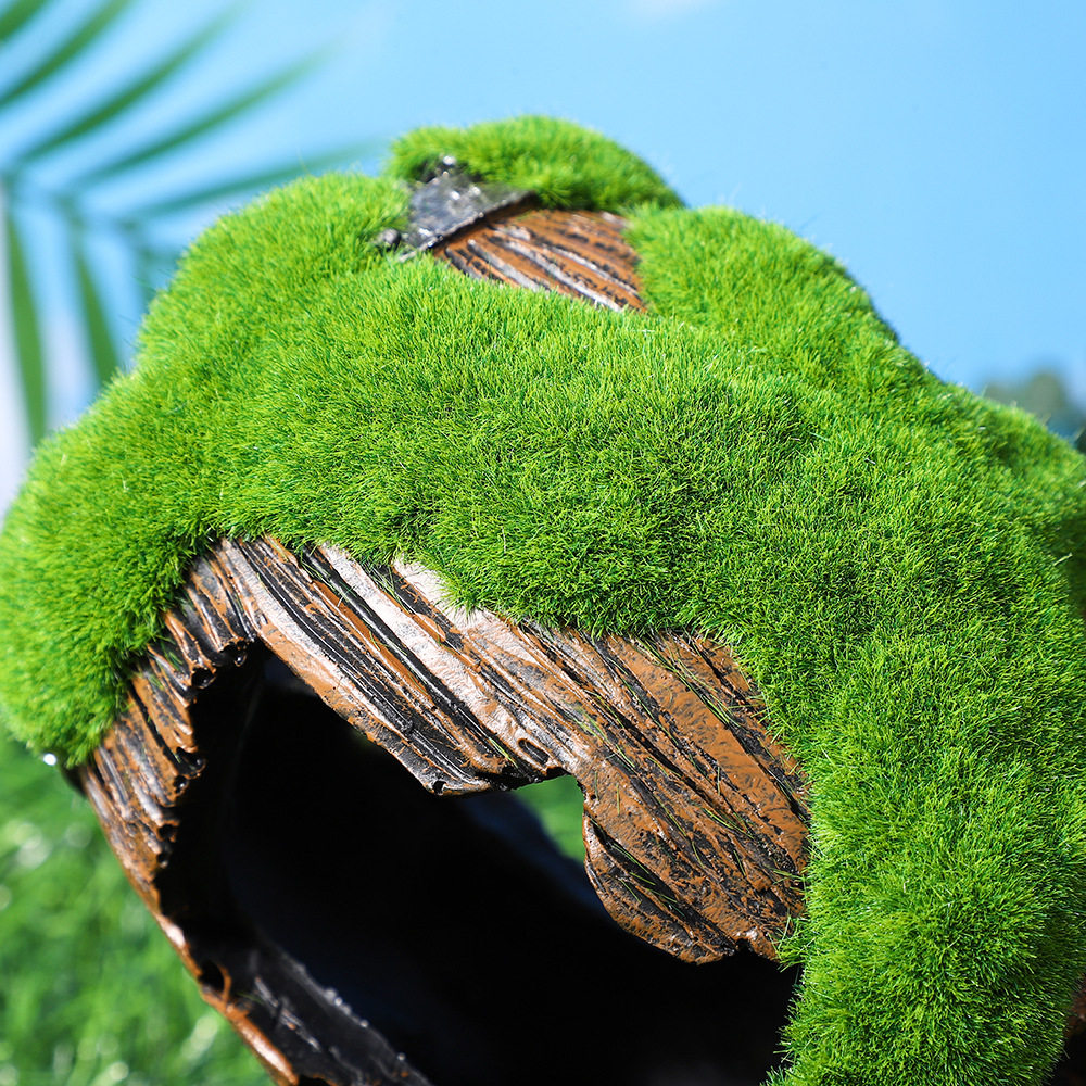 鱼缸造景青苔酒桶躲避洞穴树脂摆件水族箱装饰品仿真空心苔藓木桶,淘宝优惠券,粉丝福利购,淘宝优惠卷
