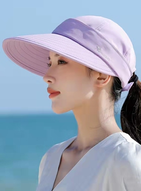 遮阳帽出游防晒女夏季平檐可拆卸