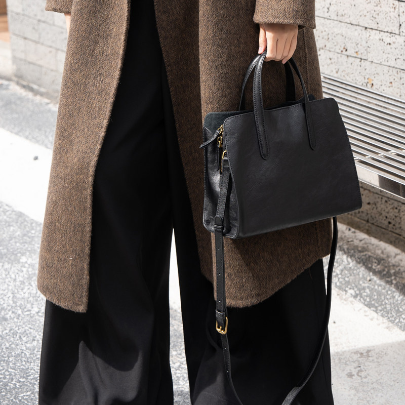 真皮大容量斜挎手提包2026春季新款简约纯牛皮托特包放雨伞包包女,淘宝优惠券,粉丝福利购,淘宝优惠卷