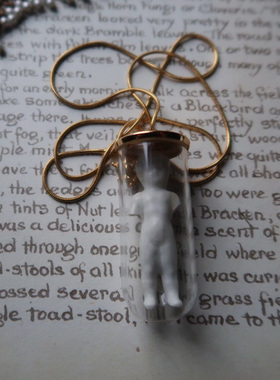 玻璃罩独立设计师风陶瓷古董项链