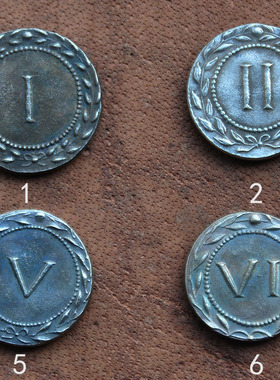 现代复刻Vintage古罗马帝国16式浮雕人物币正反面姿势铜镀银项坠