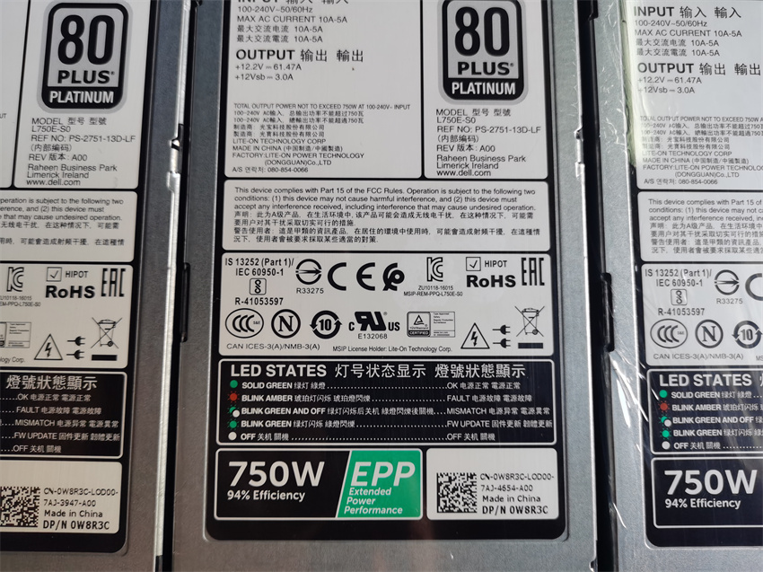 库存全新戴尔Dell R630/R730/R730XD/R740/R640/T630 750Wepp电源 - 图1