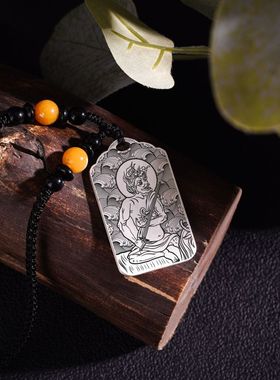 二十八星宿毕月乌银吊坠项链挂件