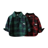 Хлопковая осенняя рубашка для мальчиков, в корейском стиле