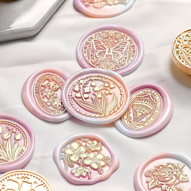 欧式复古火漆印章封缄信封口蜡戳祝福语字母动漫铜头火漆蜡粒套装火星昂章章头咕卡全套礼物 - 图0