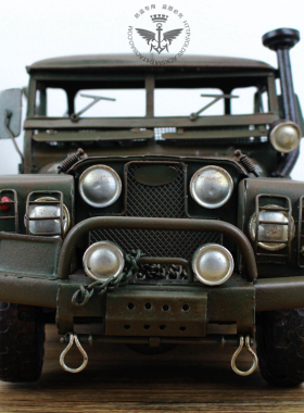 二战路虎吉普车模型1:12兵人手办动漫场景装饰咖啡店餐厅家居摆件