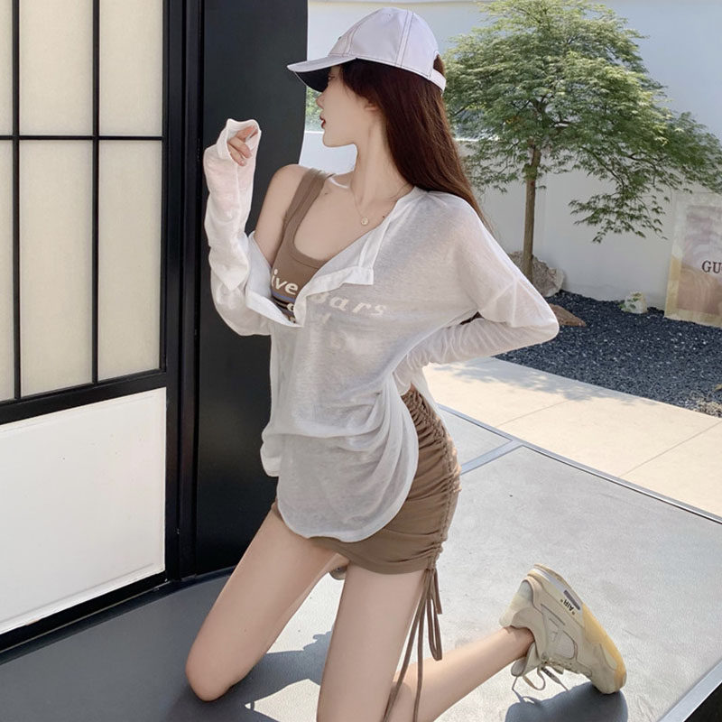 网红夏装性感吊带印花无袖配背心裙 宝媞奴时尚套装