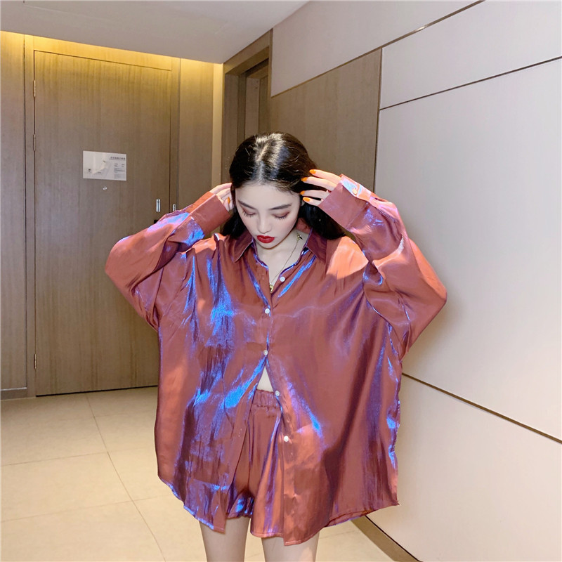 女夏装新款防晒衣偏光+开叉衬衫 宝媞奴时尚套装