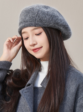 贝雷帽韩版女秋冬季显脸小