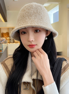 水桶渔夫帽日系女秋冬显脸小