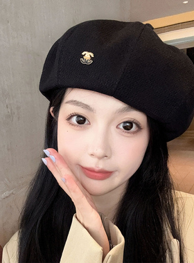 贝雷帽出游韩版女秋季显脸小