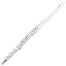 (flagship store) 925 pure silver flute headlong flute instrument French style key 17 holes b tail drilling all pure silver long flute first