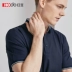 [Giải phóng mặt bằng] Hodo / đậu đỏ nam kinh doanh bình thường áo thun ngắn tay Áo sơ mi cotton mỏng màu tím áo sơ mi POLO - Polo áo phông nam có cổ Polo